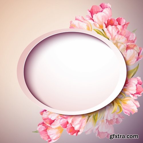 Collection of vector banner background is a picture gift card flower festival 25 EPS