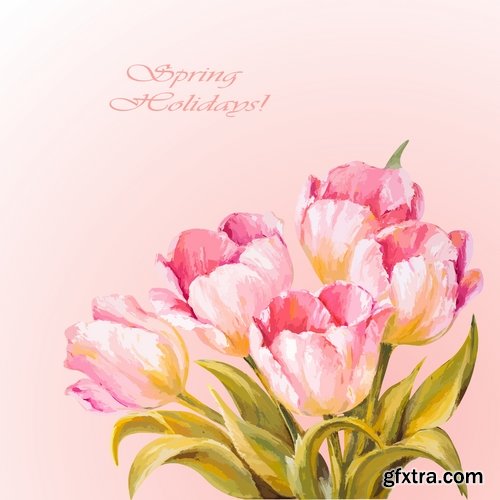 Collection of vector banner background is a picture gift card flower festival 25 EPS