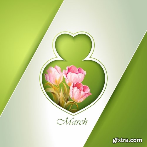 Collection of vector banner background is a picture gift card flower festival 25 EPS