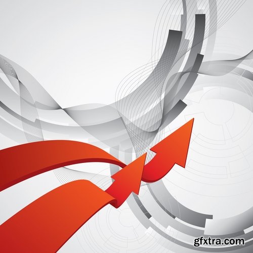 Collection of vector image background is the direction of the arrow 25 EPS