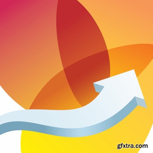 Collection of vector image background is the direction of the arrow 25 EPS