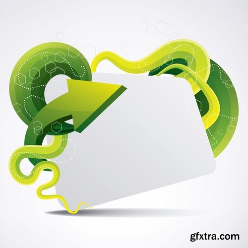 Collection of vector image background is the direction of the arrow 25 EPS