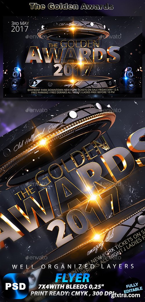 Graphicriver The Golden Awards Flyer 10289462