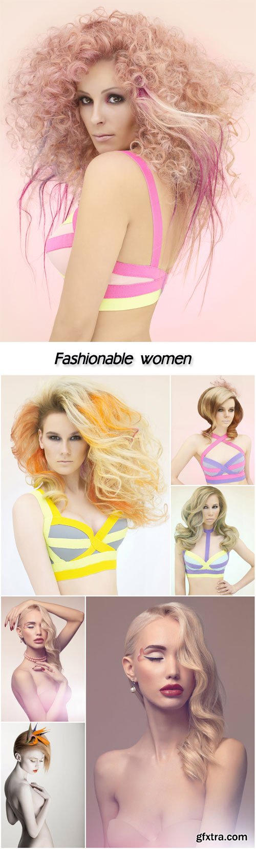 Fashionable women, girls retro style