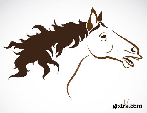 Horse Logo Design 11X EPS