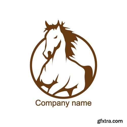 Horse Logo Design 11X EPS