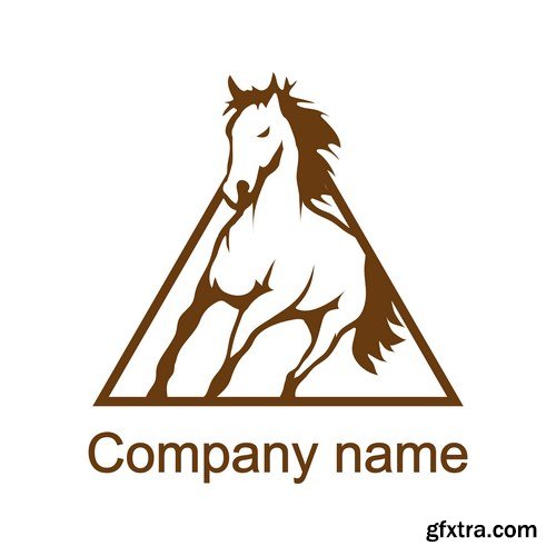 Horse Logo Design 11X EPS