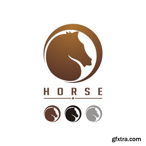 Horse Logo Design 11X EPS