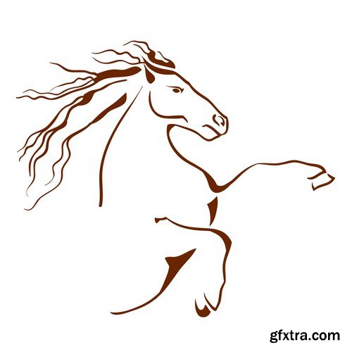 Horse Logo Design 11X EPS