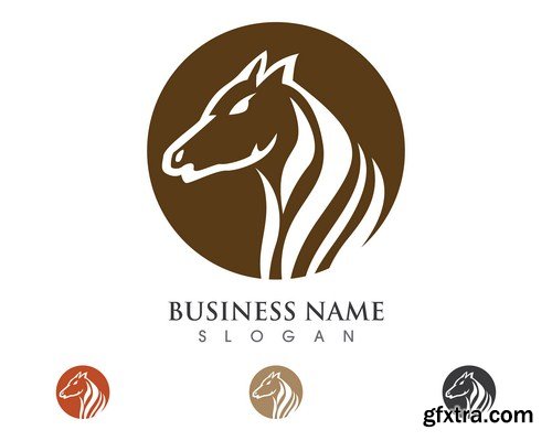 Horse Logo Design 11X EPS