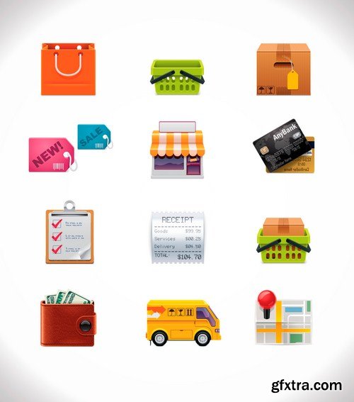 SHOPPING Collection Icon 13X EPS