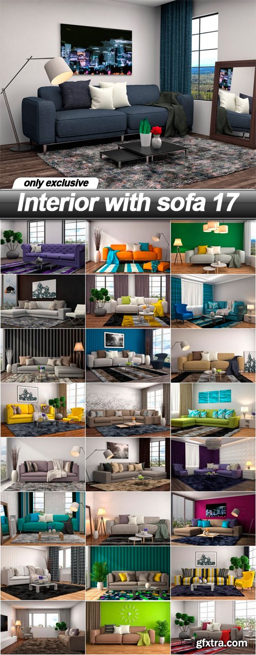 Interior with sofa 17 - 25 UHQ JPEG