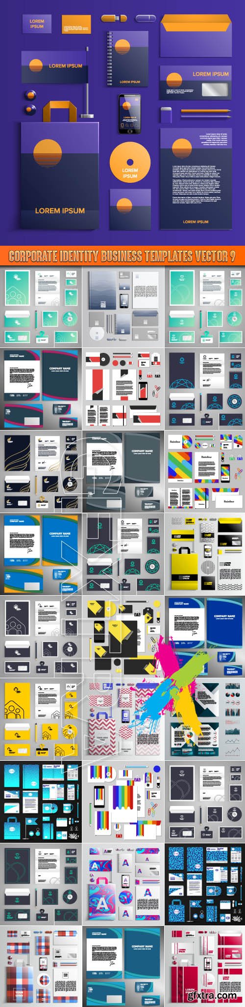 Corporate identity business templates vector 9