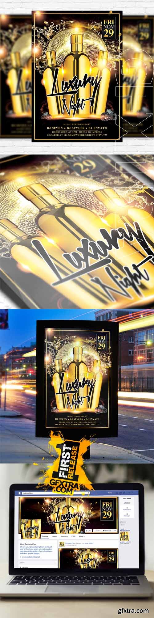 Luxury Night – Flyer Template + Facebook Cover