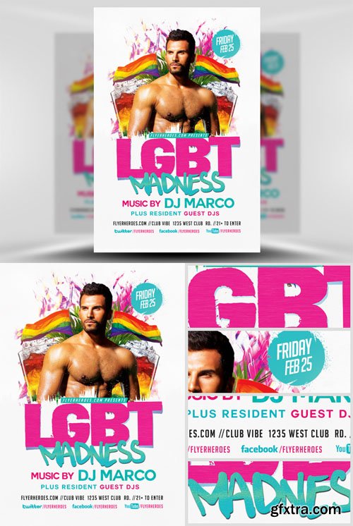 LGBT Madness Flyer Template