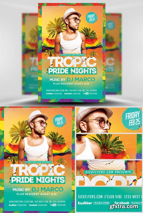 Tropical Pride Nights Flyer Template