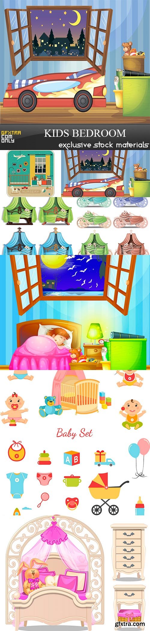 Kids bedroom, 7 x EPS