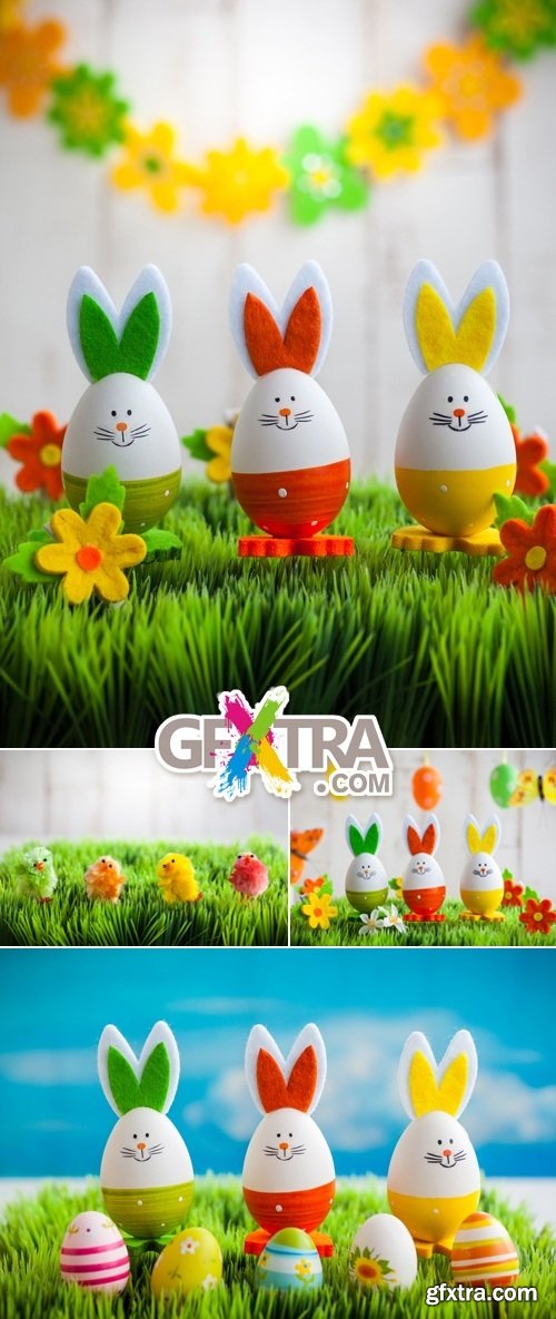 Stock Photo - Funny Easter Eggs