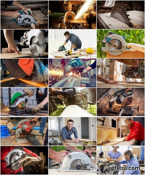 Collection of man with a circular saw 25 HQ Jpeg