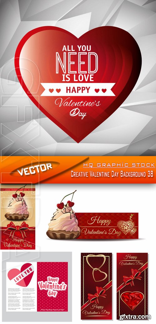 Stock Vector - Creative Valentine Day Background 38