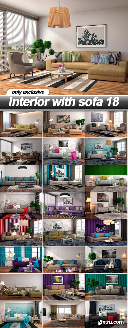 Interior with sofa 18 - 25 UHQ JPEG