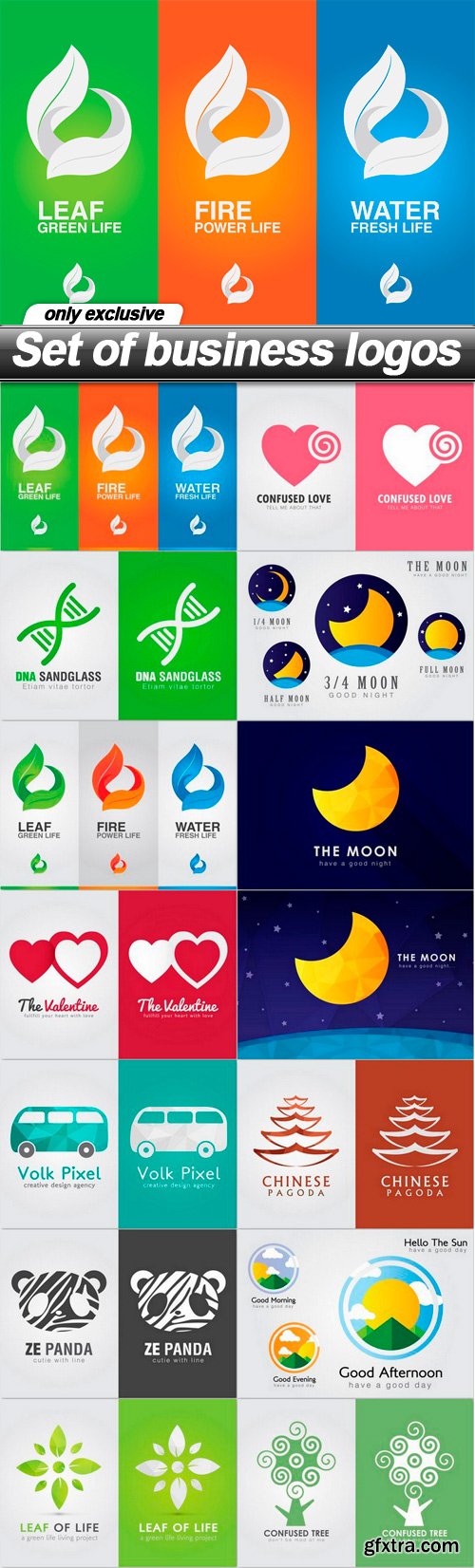 Set of business logos - 14 EPS