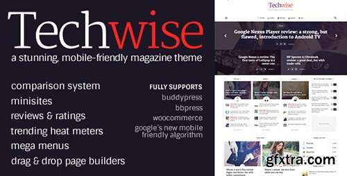 ThemeForest - Techwise v1.1 - Drag & Drop Magazine w/ Comparisons - 11149718