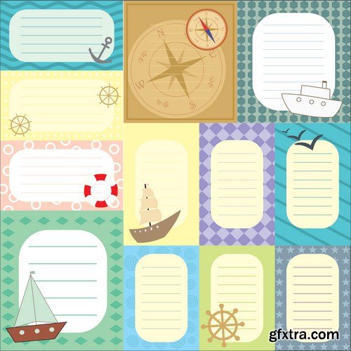 Design elements for baby scrapbook 11X EPS