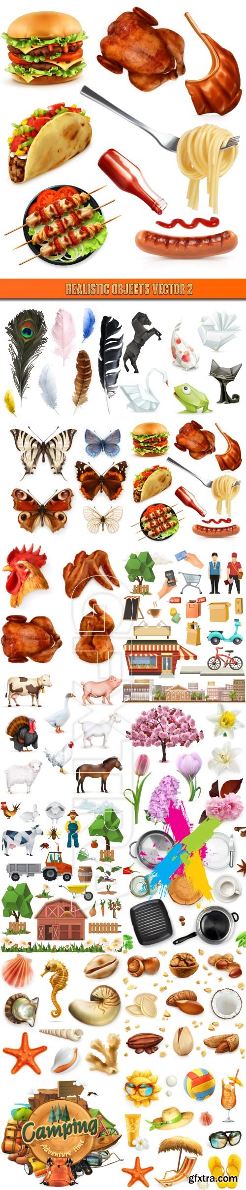 Realistic objects vector 2
