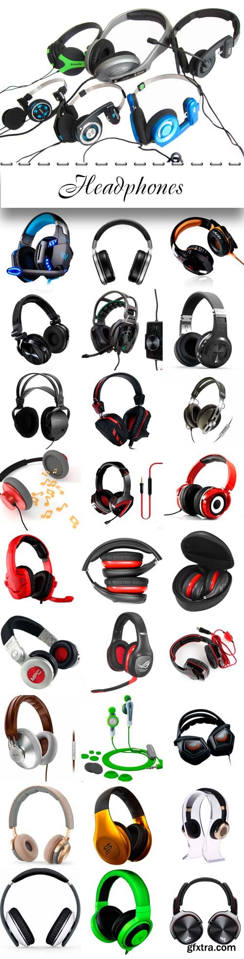 Headphones raster graphics