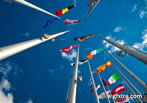 Collection of the European Union flag head office 25 HQ Jpeg