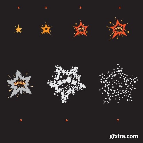 Collection of vector icons flat picture on various subject light effect it  4-25 EPS