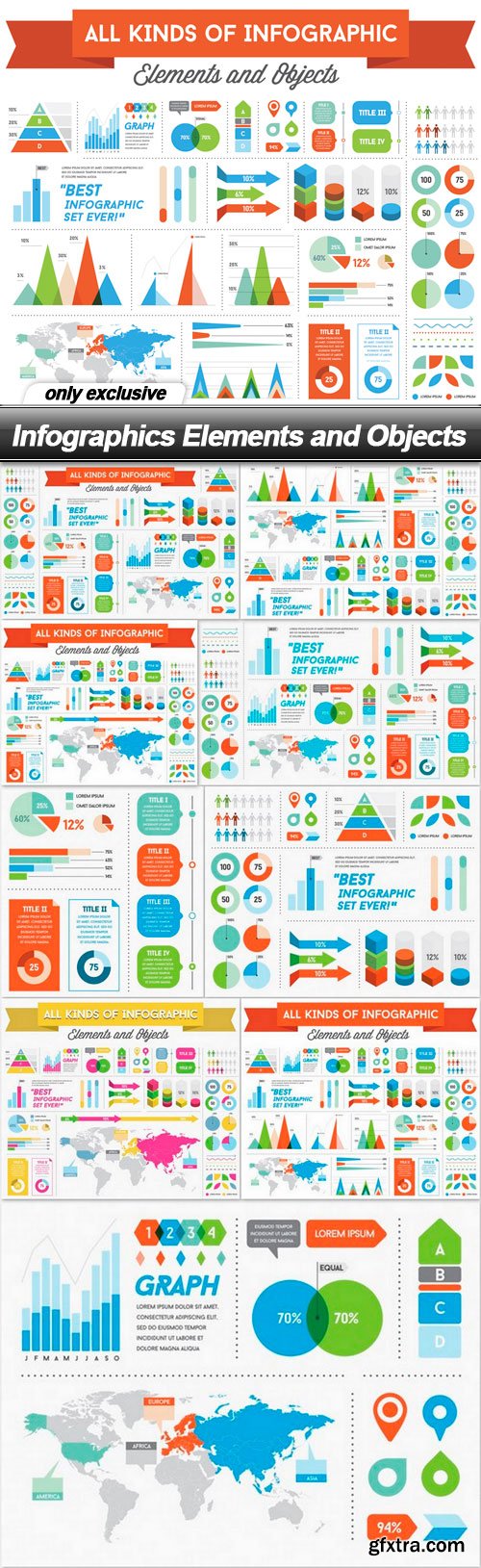 Infographics Elements and Objects - 9 EPS