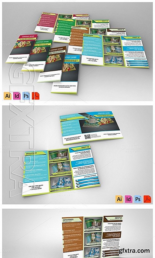 CM - Modern Corporate Geometric Trifold 530052