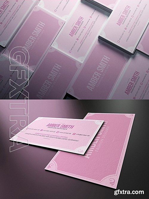 CM - Pink Minimal Business Card 528991