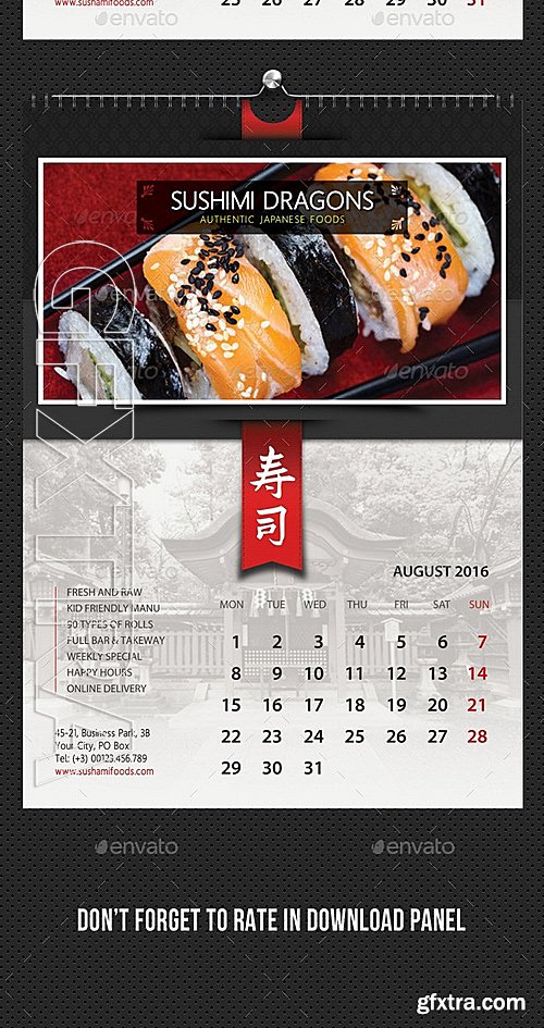 GraphicRiver - Wall Calendar A3 2016 V19 11993776