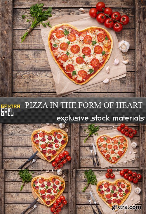 Pizza in the Form of Heart - 5 UHQ JPEG