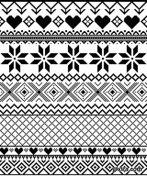 Collection vector picture template wallpaper pattern pixel background 25 EPS