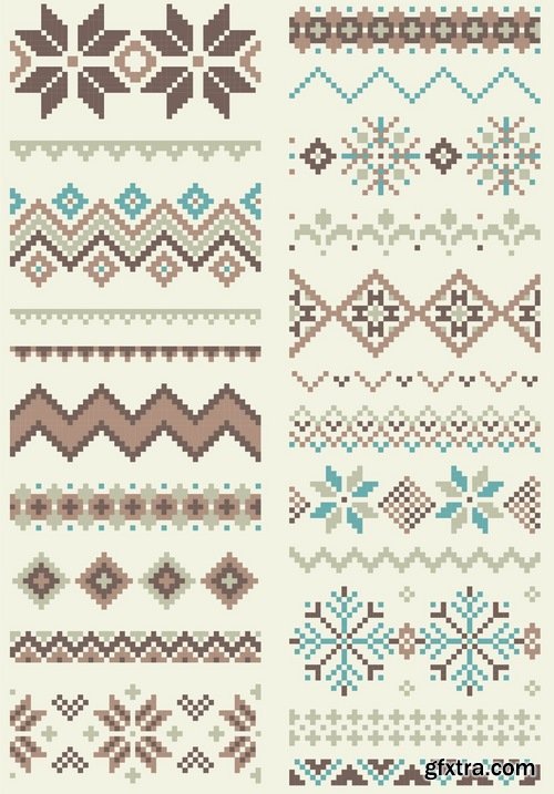 Collection vector picture template wallpaper pattern pixel background 25 EPS