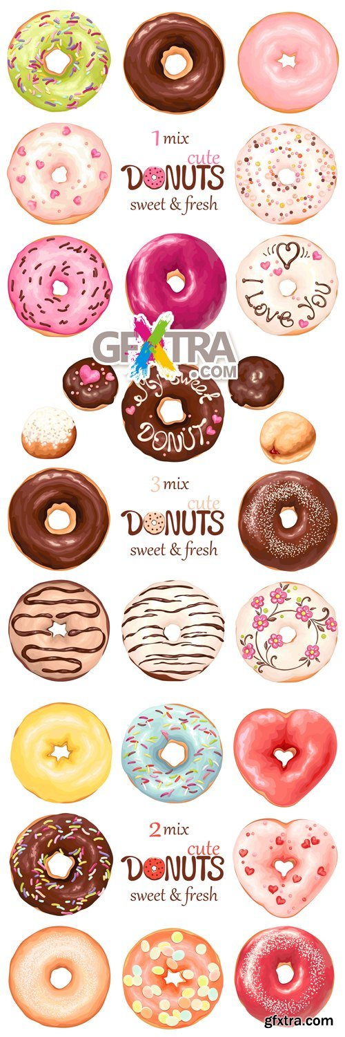 Sweet Donuts Vector