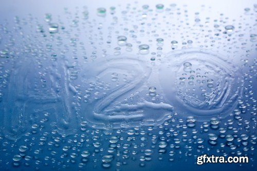 Rain on blue Abstract background 10X JPEG