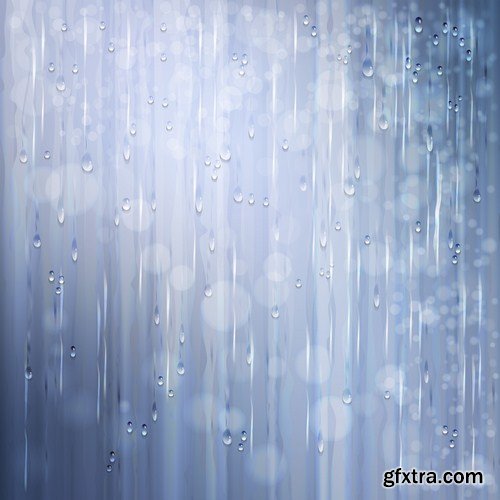 Rain on blue Abstract background 10X JPEG