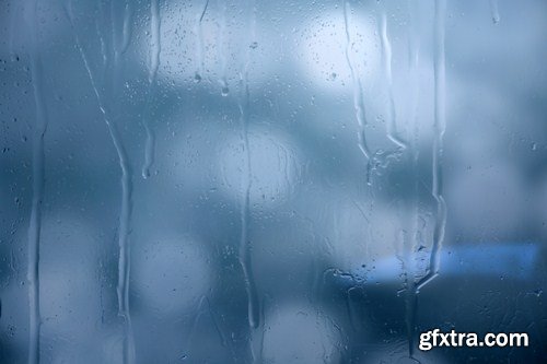 Rain on blue Abstract background 10X JPEG