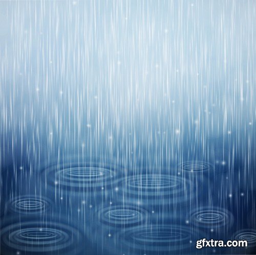 Rain on blue Abstract background 10X JPEG