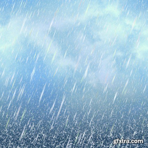 Rain on blue Abstract background 10X JPEG