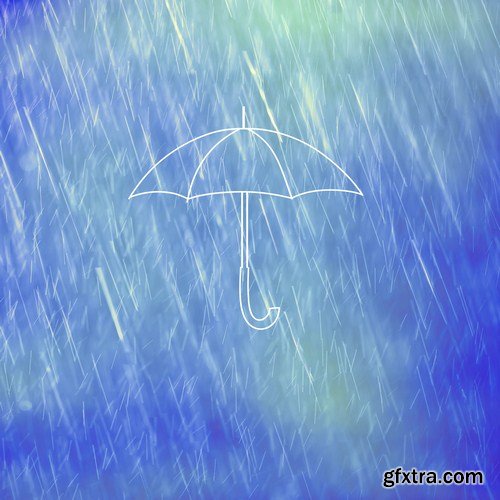 Rain on blue Abstract background 10X JPEG