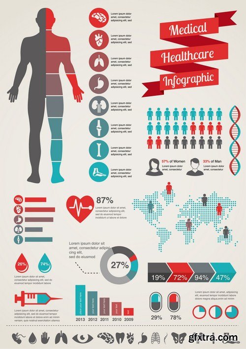 Medical Infographics 12X EPS