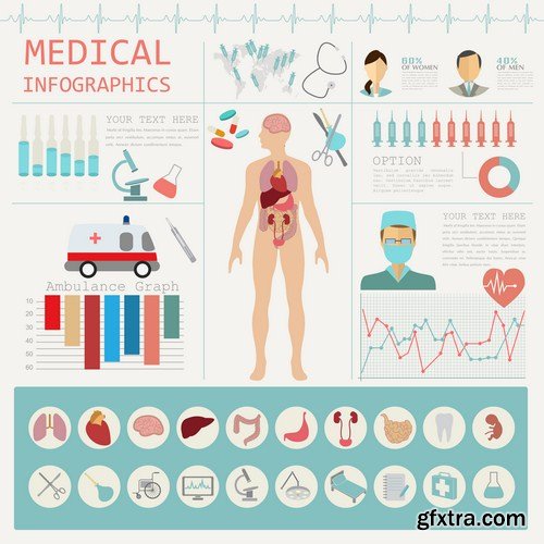 Medical Infographics 12X EPS