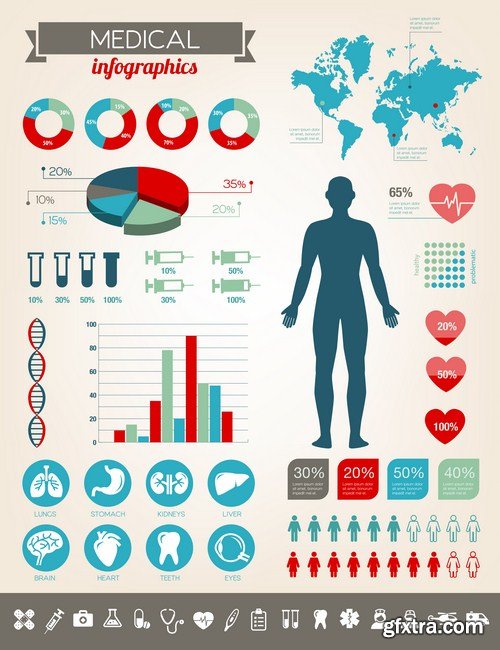 Medical Infographics 12X EPS