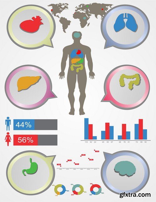 Medical Infographics 12X EPS